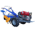 15HP Diesel Walking Tractor Set with Rotary Tiller & Seat | Heavy-Duty Two-Wheel Power Tiller