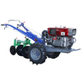 15HP Condensing Diesel Walking Tractor Set with Disc Plough | Heavy-Duty Two-Wheel Agricultural Power Tiller